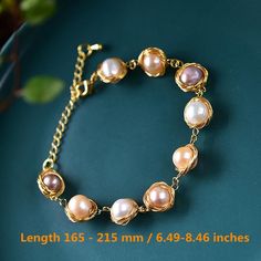 This beautiful Freshwater pearl bracelet ranges between 7-8mm in size and consists of beautiful and lustrous pearls in AAAA+ quality. All pearls in this bracelet are round and are strung with silk thread and double-knotted between each pearl. Known as the 'icon' of cultured pearls, Freshwater pearls have graced the necks, ears, fingers, and wrists of women for decades. Huge Tomato imports their Freshwater pearls from the Freshwater rs of Japan, grown in the Pinctada fucata oyster. All of our Fre Elegant Rose Gold Pearl Bracelet With Round Beads, Rose Gold Pearl Bracelet With Round Beads, Formal Rose Gold Pearl Bracelet, Rose Gold Pearl Beaded Bracelets, Rose Gold Pearl Beaded Bracelets With Round Beads, Elegant Pearl Jewelry, Pearl Bracelet Gold, Cultured Pearl Bracelet, Buy Pearls