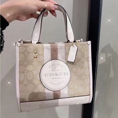 Reposhing This Item I Purchased From @5386045. It’s Not The Size I Had In Mind So It Is Still New With Tags! Never Before Used Questions? Leave A Comment Below! Coach Dempsey Tote 22 White, Coach Dempsey Tote 22, Coach Dempsey Tote, Tote Bag Coach, Coach Tote Bag, Coach Leather Bag, Handbag Essentials, Coach Tote Bags, Black Leather Tote Bag