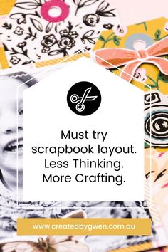 the words must try scrapbook layout less thinking more crafting on top of pictures