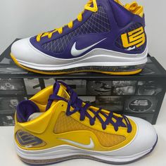 Brand New Nike Lebron 7 Media Day. These Shoes Released And Sold Out Instantly. These Are Super Hard To Acquire. Perfect Shoe For The Summer And If Your A Lakers Fan. Sporty Yellow Basketball Shoes With Air Max Cushioning, Yellow Basketball Sneakers With Boost Midsole, Yellow Sporty Sneakers For Basketball, Yellow Basketball Shoes With Air Max Cushioning, Yellow Sporty Basketball Sneakers, Nike Yellow Basketball Shoes With Air Max Cushioning, Lakers Nike Shoes, Nike Yellow Basketball Shoes, Yellow Lace-up Basketball Shoes With Air Max Cushioning