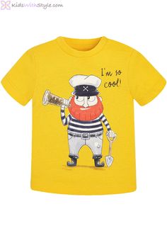 Baby Boy Pirate T-Shirt in Mustard www.kidswithstyle.com #babyclothes #babypajamas #babyboy #babyfashion #boymom #baby #babygifts Summer Outfits Yellow, Boy Summer Outfits, Resale Clothing, Kids Clothes Patterns, Fat Boy, Online Kids Clothes, Boys Summer Outfits