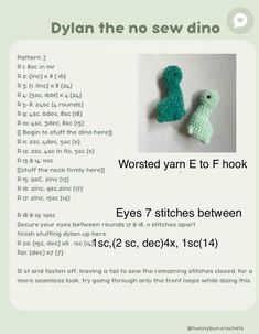 an image of a knitted toy with instructions