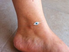 This is a necessary item for summer - the perfect summer accessory! Just put it… White Evil Eye Jewelry For Beach, Evil Eye Anklet Beads, Anklets Evil Eye, Opal Anklet, Evil Eye Anklet Silver, Adjustable Blue Evil Eye Bracelet, Nickel Free, Silver Ankle Bracelet, Devil Eye, Summer Anklets