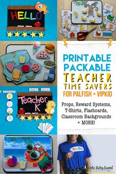 the back to school printable pack includes teacher's name and their emblems