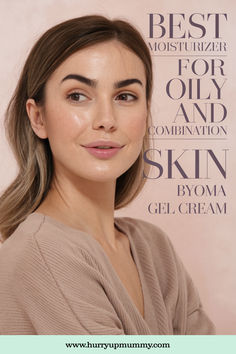 A woman with radiant, healthy skin looks to the side while wearing a neutral-toned top, ideal for a byoma moisturizer review focused on oily and combination skin. Moisturizer For Combination Skin, Best Moisturizer, Combination Skin