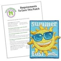 a brochure with a smiling sun wearing sunglasses on it's front and back side