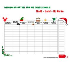 a printable christmas list for families with santa's hat and stockings on it