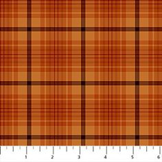 an orange and brown plaid pattern