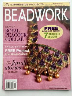 the front cover of beadwork magazine