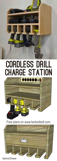 the instructions to build a cordless drill charge station