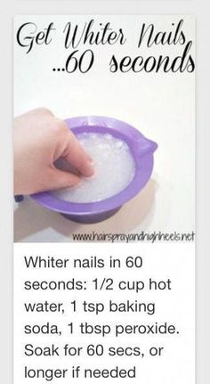 Whiter Nails, Diy Pedicure Soak, Pedicure Soak, Baking Soda Uses, Baking Soda Shampoo, Beauty Remedies