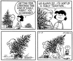 charlie brown's christmas tree comic strip