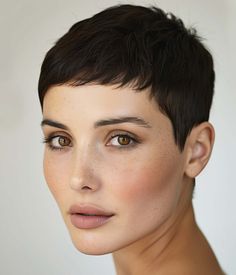 Super Short Haircuts, Asian Short Hair, Super Short Hair, Very Short Hair, Cute Hairstyles For Short Hair, Short Styles, Buzz Cut, Short Hair Styles Pixie, Pixie Cuts