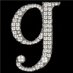 the letter j is made up of pearls