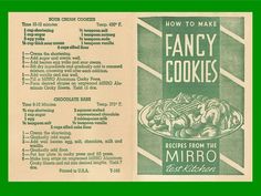 an old recipe book with instructions on how to make fancy cookies