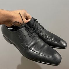 Nice Clean Derby Lace-Ups From Gucci. Goes With Anything And Oh So Sharp!!! Black Sz 10. Gucci Black, Gucci Shoes, Derby, Men's Shoes, Oxford, Size 10, Lace Up, Man Shop, Gucci