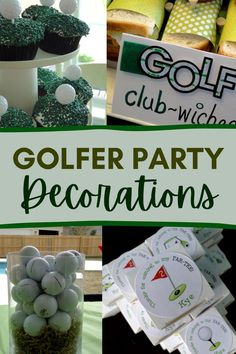 Golf Themed Birthday Party Ideas for Kids 40th Birthday Party Men, Golf Party Games, Themed Birthday Party Ideas, Ideas For Food, Birthday Party Ideas For Kids