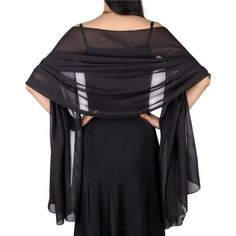 New! Women Black Chiffon Shawls Wraps Formal Evening Prom Dress Wedding Bridal Shawl Scarf Gift For Her Female *Comfortable And Soft: These Elegant Women's Chiffon Shawl And Wraps Are Made Of High Quality Upgraded Chiffon Fabric. It's Soft, Smooth And Breathable. *Size: These Trendy Chiffon Shawls Can Match With Different Style Clothes. Chiffon Shawl Size: 79" X 28" Inches. Thank You! Wedding Scarf, Black Shawl, Chiffon Shawl, Bridal Shawl, Chiffon Wrap, Scarf Dress, Style Clothes, Sheer Chiffon, Evening Party Dress