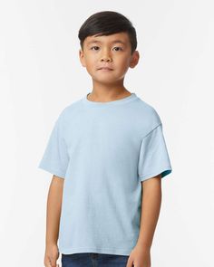 Softstyle® Youth Midweight T-Shirt - LIGHT BLUE - S | Gildan Youth Softstyle Midweight T-Shirt in Light Blue Size Small | ring spun cotton Light Blue T Shirt, Early Learning Centre, Blank Apparel, Azul Real, Concert Tees, Blue T Shirt, Blue T, Carolina Blue, Fruit Of The Loom