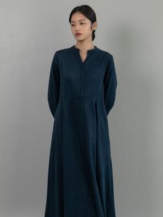 Country of Origin : China Casual Dresses With Stand Collar For Workwear, Fall Daywear Dresses With Stand Collar, Fall Dress With Stand Collar For Daywear, Stand Collar Dress For Winter Workwear, Winter Workwear Dress With Stand Collar, Chic Stand Collar Midi Dress For Work, Chic Midi Dress With Stand Collar For Work, Simple Stitching, Jumpsuit Dress