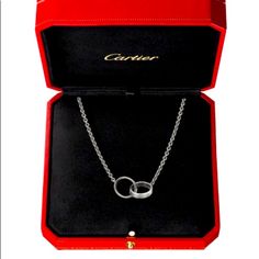 Authentic Cartier Love Necklace, 18k White Gold In Excellent Condition. Inner Diameter 8mm. Chain Length: 440mm. Cartier Love Necklace, Jewelry Cartier, Cartier Necklace, Necklace White Gold, Necklace Love, Cartier Jewelry, Cartier Love, Necklace White, Love Necklace