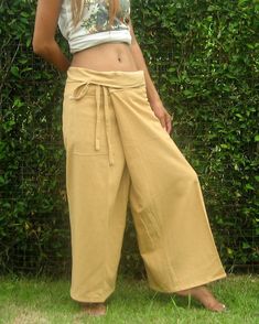 Fisherman Pants Wrap Yoga Pants Thai Fisherman Pants Wide Leg Pants Hippie Pants Thai Pants Burning Baggy Beige Cotton Harem Pants, Beige Baggy Cotton Harem Pants, Casual Beige Harem Bottoms, Baggy Full-length Beige Harem Pants, Casual Beige Yoga Pants, Bohemian Beige Relaxed Fit Harem Pants, Beige Full-length Harem Pants With Pockets, Beige Bohemian Relaxed Fit Harem Pants, Beige Yoga Pants For Summer