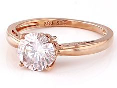 White Moissanite 14K Rose Gold Over Silver Solitaire Ring 1.79Ctw Gia Certified Rose Gold Round Cut Diamond Ring, Gia Certified Rose Gold Cubic Zirconia Rings, Ring Spacer, Diamond Alternatives, Popular Jewelry, Mens Accessories Jewelry, Jewelry Cleaner, Jewelry Maker, Sunglass Frames