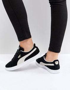 Puma Suede Classic Trainers In Black  £62.00  Free Delivery & Returns*  COLOUR: Black Ankle Sneakers, Next Shoes, Puma Suede, Ladies Shoes, Trendy Sneakers, Sneakers Outfit, Sneakers Men Fashion, Classic Sneakers, Shoes Casual