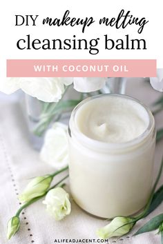 Cleansing Oil Recipe, Diy Cleansing Balm, Diy Cleansing Oil, Natural Makeup Remover Diy, Coconut Oil Makeup Remover, Makeup Remover Recipe, Makeup Remover Balm, Homemade Makeup Remover