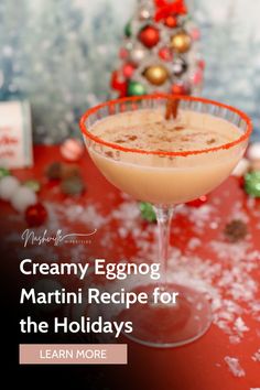 an eggnog martini recipe for the holidays