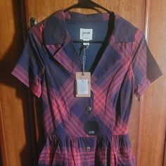 Very Nice Joanie Dress Sz Us 4 (Uk8). This Dress Has Never Been Worn And Is Brand New With Tags. It's Very Good Quality And Is Fully Lined. Please Feel Free To Make An Offer! Joanie Dress, Tartan Dress, Good Quality, Red Blue, Tartan, Red And Blue, Color Blue, Size 4, Midi Dress