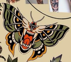 an image of a moth tattoo on the wall