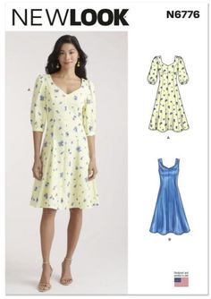 a women's dress and top sewing pattern from new look