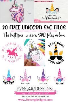 the unicorn svg files are available for free