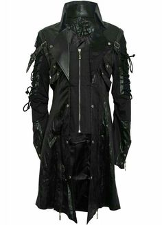 Goth Coat, Scene Punk, Goth Guys, Rave Clothing, Grunge Music, Cyberpunk Fashion, Gothic Rock, Punk Rave, Punk Grunge