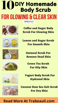 Homemade Body Exfoliator, Body Scrub Diy For Whitening, Best Body Scrub For Glowing Skin, Homemade Body Scrub For Glowing Skin, Homemade Scrub For Face, Body Glow Up, Body Scrub For Dry Skin, Homemade Body Scrubs