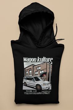 Custom made Wagon Kulture Forester hoodie.  The designs are DTF transfers that heat pressed onto the hoodie for superior quality and color.  Hoodies are Gildan 8 oz., 50% cotton, 50% polyester Heather Sport colors are 60% polyester, 40% cotton 1x1 ribbed cuffs and waistband with spandex Double-needle stitching throughout Pill-resistant air jet yarn Matching drawcord Double-lined hood Pouch pocket Tear-away label Wrx Wagon, Holiday Hoodies, Custom Hoodies, Dtf Transfers, Air Jet, Pocket Pouch, Sweatshirt Fashion, Sweat Shirt, Favorite Outfit