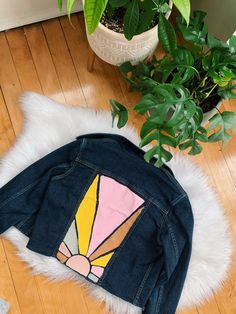 Custom Painted Jean Jacket - Etsy Jean Jacket Design Ideas, Jacket Design Ideas, Jean Jacket Painted, Jean Jacket Design, Painted Jean Jacket, Reworked Clothing, Washer Machine, Painted Jeans, Custom Painted