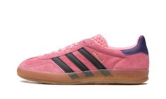 adidas Gazelle Indoor WMNS "Bliss Pink Purple" - Stadium Goods Adidas Shoes Gazelle, Adidas Gazelle Indoor, Adidas Sl 72, Adidas Three Stripes, Adidas Spezial, Purple Shoes, Nike Dunk High, Stadium Goods, Air Jordan 3