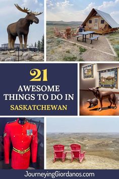 there are many different things to do in saskatchewn, including statues and paintings