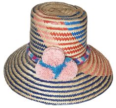 Carter Handmade Wayuu Hat - a perfect gift for her Multicolor Brimmed Toquilla Straw Hat, Handwoven Artisan Panama Hat With Flat Brim, Handwoven Multicolor Brimmed Hats, Artisan Woven Hats With Short Brim, Artisan Handwoven Fedora Hat, Handwoven Multicolor Straw Hat, Multicolor Handwoven Brimmed Hat, Multicolor Flat Brim Toquilla Straw Hat, Artisan Handwoven Hat With Curved Brim