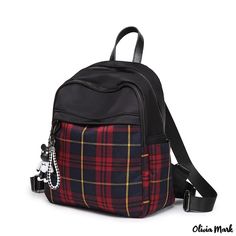 Olivia Mark - New women's bags Oxford cloth shoulder bag female tide fashion travel canvas plaid backpack Plaid Backpack, Travel Canvas, Bird In Bag, Women's Bags, Olivia Mark, New Woman, Oxford, Bag Lady, Plaid