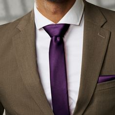 Going for that dark, mysterious and handsome look? We've got you covered right here. Tie on this slim necktie for some seriously impressive style, whether in the boardroom or out in the town. Made of soft-to-the-touch fabric that's easy to tie. Dark Mysterious, In The Town, Shades Of Purple, Dark Purple, Deep Purple, Necktie, Future Wedding, Soft Fabric, Neck Tie