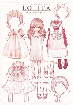 the paper doll is made to look like it's from lollila dolls