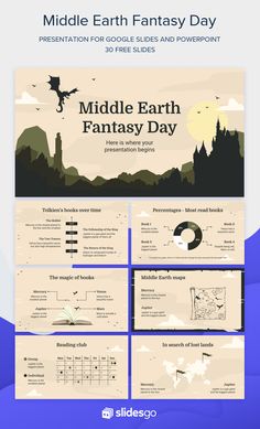 Set forth to conquer the most difficult of the presentations with the help of this Google Slides & PPT template for Middle Earth Fantasy Day.#instagramtemplate #socialmediatemplate  #graphicdesigntemplate #contentcreation #brandingtemplate #visualcontent #digitalmarketing #socialmediastrategy