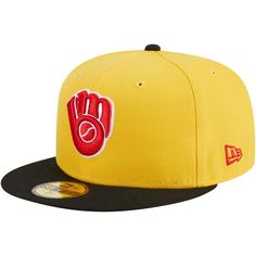 Boost your collection of Milwaukee Brewers gear by picking up this Grilled 59FIFTY fitted hat from New Era. It features the team's unmistakable logo embroidered on the front and a celebratory patch on the side. The unique colorway of this eye-catching cap is sure to make it your new number option for Milwaukee Brewers game day. Material: 100% Polyester Fitted High Crown Structured fit Wipe clean with a damp cloth Six panels with eyelets Brand: New Era Imported Gray undervisor Officially licensed New Number, Milwaukee Brewers, Cloth Material, Fitted Hat, Fitted Hats, Yellow Black, Logo Embroidered, Milwaukee, Game Day