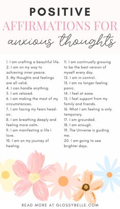 Affirmation For Fear, Affirmations For Worrying, List Of Positive Affirmations, Positive Affirmation For Ocd, Daily Affirmations For Overthinking, Testing Affirmations, Anxiously Attached Affirmations, Positive Reframing