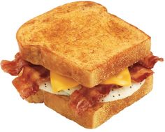 a toasted sandwich with bacon and cheese