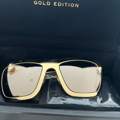 This Listing Is For Dolce & Gabbana 18kt Gold Plated Metal Mirrored Sunglasses. These Sunglasses Are Stunning. Modified Modern Square Shape Gray Gold Mirrored Lens Offering 100% Uva/B Protection Category 2 Filter. Beautiful And Fashion Dolce Gabbana Model: Dg2114-K. Gold Limited Edition. Gender: Men And Women, Unisex. Material: 100% Metal. Lenses: Gold, 100% Uv Protection. Made In Italy. Formal Yellow Gold Sunglasses With Gradient Lenses, Designer Gold Sunglasses For Formal Occasions, Luxury Gold Polarized Sunglasses, Luxury Sunglasses With Mirrored Lenses, Luxury Evening Sunglasses With Mirrored Lenses, Gold Polarized Sunglasses For Party, Designer Gold Sunglasses With Gradient Lenses, Luxury Mirrored Sunglasses For Evening, Gold Mirrored Sunglasses For Evening