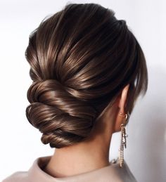 Twisted Low Bun Updo Hairstyle Classic Updo, Easy Updo Hairstyles, Bun Updo, Updo Styles, Updo Hairstyle